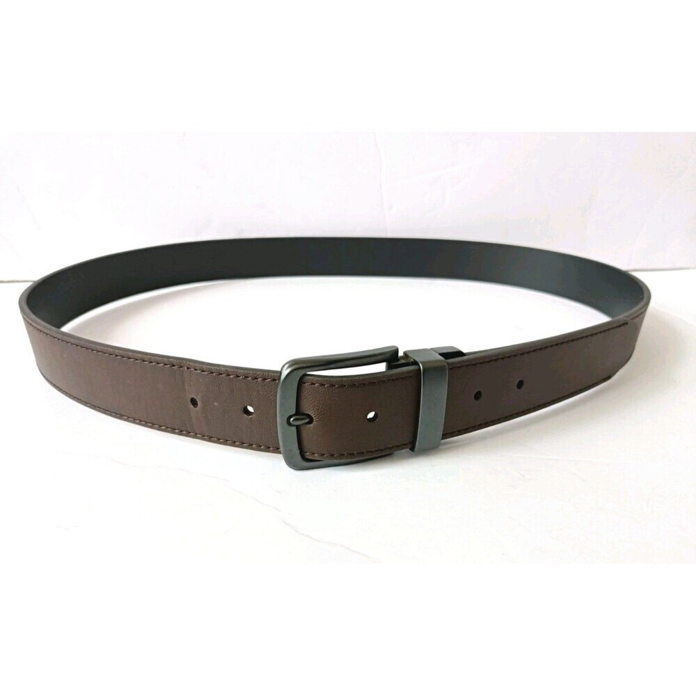 Reversible Belt Men's 40-44 Black Brown Faux Leather